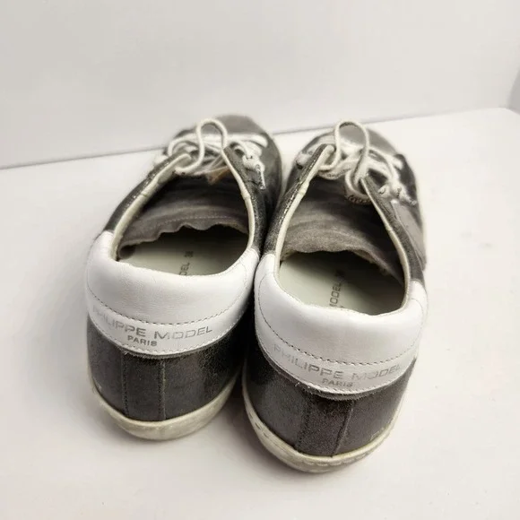 Philippe Model PM/78 EDT Women's Gray/White Low Top Sneakers Size 38 (7.5-8) - Picture 4 of 8